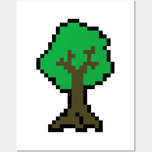 Pixel Tree Wall Art by wanungara